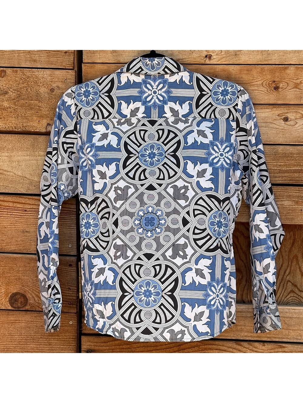Foxcroft Wrinkle-Free Button-Up | Geo, 2P - Picture 3 of 4